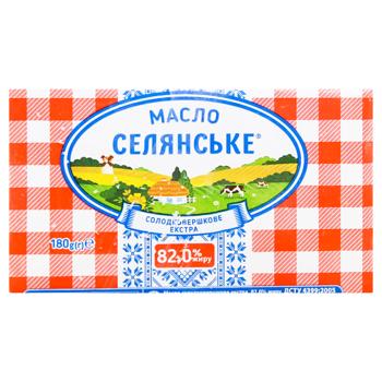 Масло Селянське Экстра сладкосливочное 82% 180г - купить, цены на Auchan - фото 2