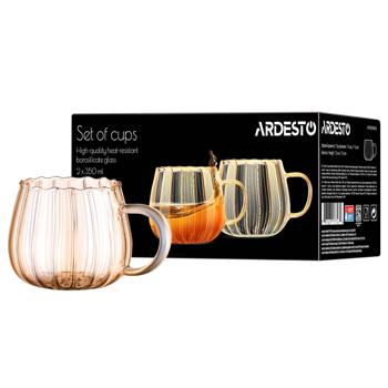 Cup Ardesto borosilicate glass 2pcs 350ml China - buy, prices for Auchan - photo 1