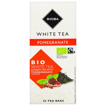 Чай белый и зеленый Rioba Tea Moments Био с ароматом граната 1,75г*25шт - купить, цены на - фото 3