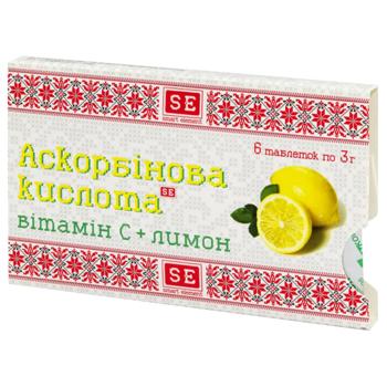 Аскорбиновая кислота Farmakom Витамин С + лимон 6 таблеток - купить, цены на Чудо Маркет - фото 1