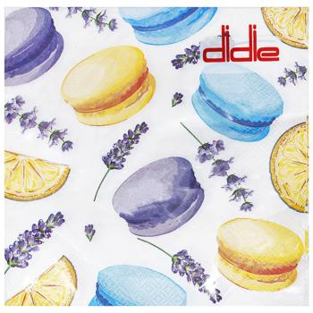 Didie Lavender and Macarons 3-Ply Napkins 18pcs 33x33cm - buy, prices for COSMOS - photo 1