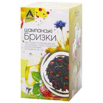 Askold Champagne Spills Black and Green Tea 2g*20pcs - buy, prices for ULTRAMARKET - photo 1