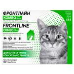 Boehringer Ingelheim Frontline Combo Drops on the Withers for Cats and Ferrets Against External Parasites 3 pipettes