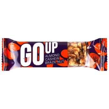 Батончик Go Up Almond Cashew Brazil Nut горіховий 35г - купити, ціни на Чудо Маркет - фото 1
