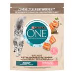 Корм сухой Purina One Adult беззерновой с лососем для кошек 600г