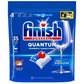 Таблетки для посудомийних машин Finish Quantum All in 1 35шт - купити, ціни на Cупермаркет "Харків" - фото 1