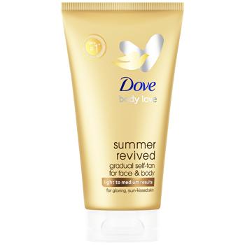 Крем-лосьйон автозасмага для обличчя та тіла Dove Summer Revived Від світлого до середнього 75мл