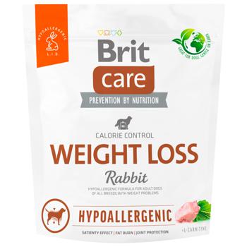 Корм сухой Brit Care Hypoallergenic Weight Loss с кроликом для взрослых собак всех пород с лишним весом 1кг - купить, цены на MasterZoo - фото 1