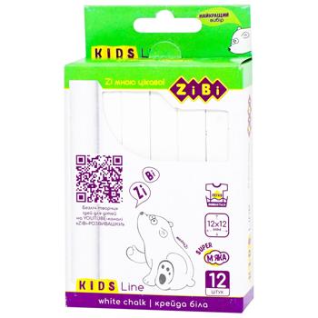 Мел белый ZiBi Kids Line квадратный 12шт - купить, цены на ULTRAMARKET - фото 3