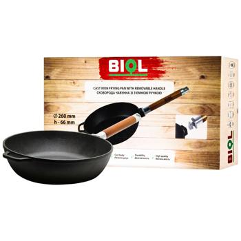 Сковорода Biol чугунная глубокая 26см - купить, цены на METRO - фото 1
