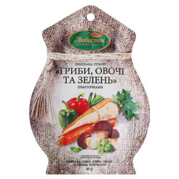 Lyubystok Mushrooms Vegetables and Herbs Slices Seasoning 40g