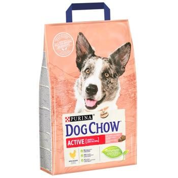 Dog Chow Active 1+ Dry Food with Сhicken for Active Dogs of All Breeds 2.5kg