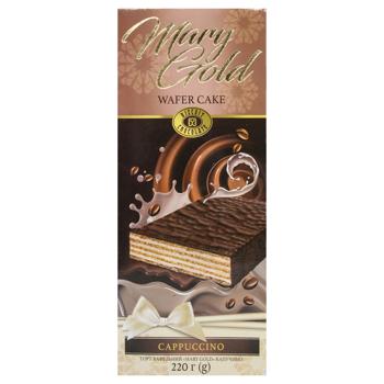 Торт вафельный Бисквит Шоколад MARY GOLD капучино 220г