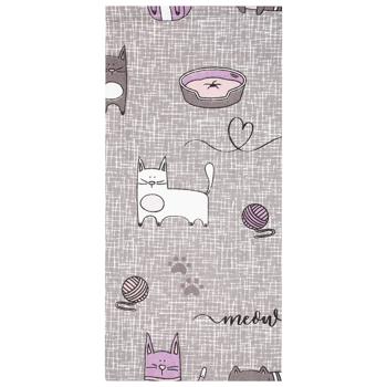 Home Line Cat in Kitchen Gray-Lilac Kitchen Towels Set 40x60 2pcs - buy, prices for MegaMarket - photo 1