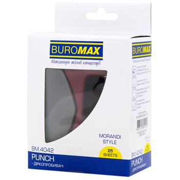 Дырокол Buromax Morandi Style металлический бордовый - купить, цены на ULTRAMARKET - фото 1
