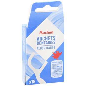Зубная нить-зубочистка Auchan 18шт*0,65г - купить, цены на - фото 3