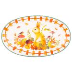 Блюдо Bona Di Заяц на поляне керамическое 32х19х2,8см