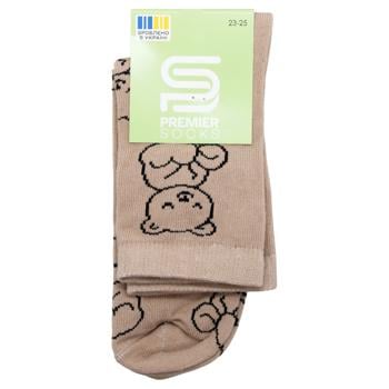 Носки Premier Socks подростковые высокие Медвежонок р.23-25 бежевый - купить, цены на ЕКО Маркет - фото 1