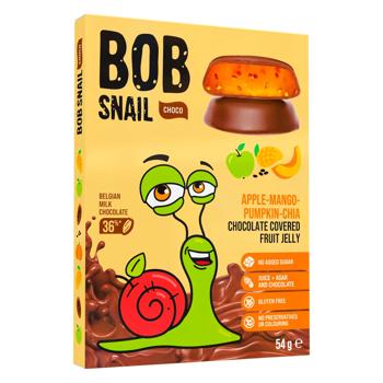 Мармелад Bob Snail Яблуко-манго-гарбуз-чіа в молочному шоколаду без цукру 54г