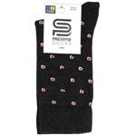 Шкарпетки Premier Socks Серця чоловічі темно-сірий р.27-29