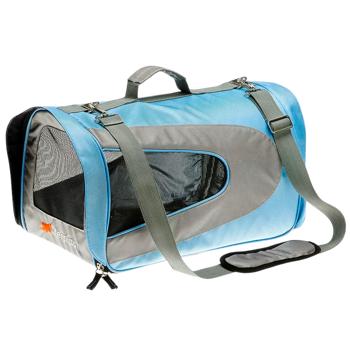 Cумка для котів Ferplast Beauty Medium 48x26x30 см - блакитно-сірий - купити, ціни на MasterZoo - фото 1