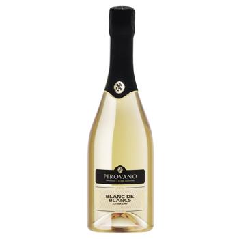 Вино ігристе Pirovano Blanc de Blancs Spumante біле екстра сухе 11% 0,75л