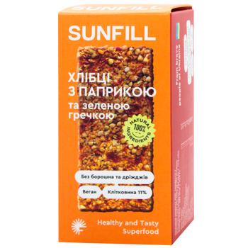 Хлебцы Sunfill с паприкой и зеленой гречкой 91г - купить, цены на WINETIME - фото 1