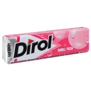 Dirol Bubble Fresh Fruit-Mint Flavored Chewing Gum 14g