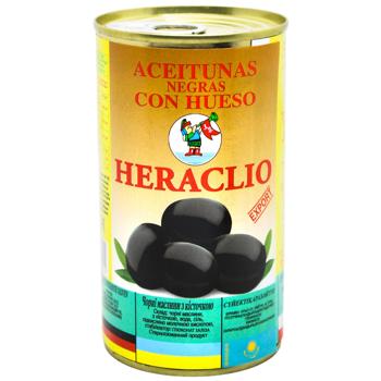Heraclio Black Olives with Pits 360g - buy, prices for COSMOS - photo 1