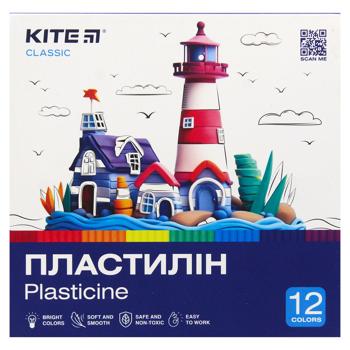 Пластилин Kite Classic 12 цветов - купить, цены на МегаМаркет - фото 1