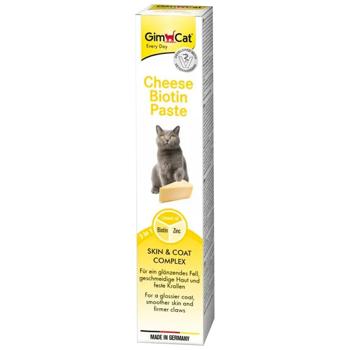 Ласощі для котів GimCat Cheese Biotin Paste 100 г - сир з біотином - купить, цены на MasterZoo - фото 1