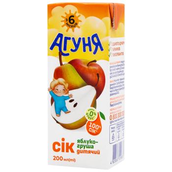 Сік Агуня Яблуко-груша 200мл - купити, ціни на Auchan - фото 2