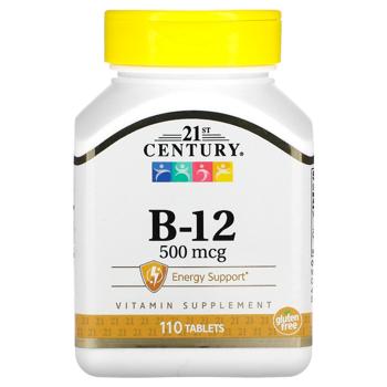 21st Century Vitamin B12 with Calcium 500mcg 110 tablets - buy, prices for Biotus - photo 1