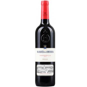 Вино Marques de la Concordia Tempranillo червоне сухе 13,5% 0,75л - купити, ціни на Auchan - фото 1