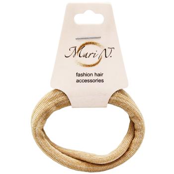 Mari N. Voluminous Beige Hair Band 5cm - buy, prices for Auchan - photo 1