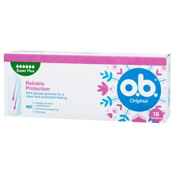 O.B.® Original Super Plus Tampons 16pcs - buy, prices for COSMOS - photo 1