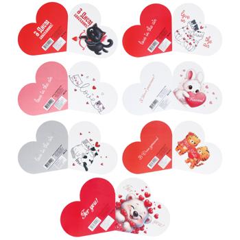 Листівка День Святого Валентина - купити, ціни на КОСМОС - фото 1