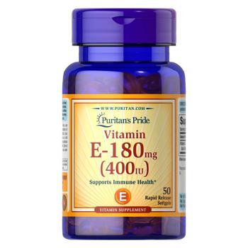 Вітамін Е, Vitamin E, Puritan's Pride, 400 МО, 50 гелевих капсул