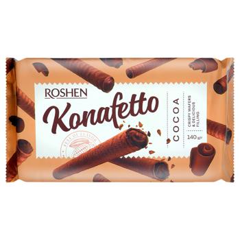 Roshen Konafetto Waffle Tubes with Cream Cocoa Filling 140g - buy, prices for - photo 4