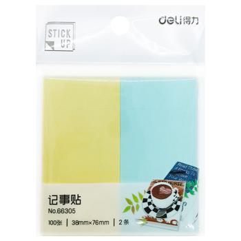 Deli 66305 Self-Stick Notes 38x75mm 2х100 Sheets - buy, prices for Chudo Market - photo 1