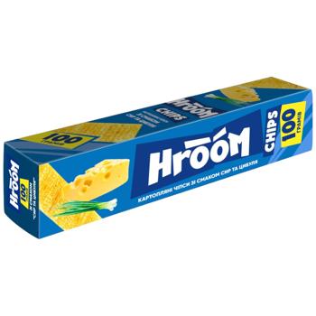 Чипси картопляні Hroom! XXL сир та цибуля 100г