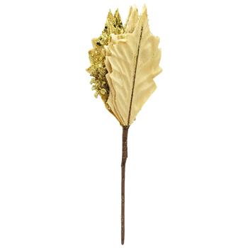 Пуансеттия искусственная золотая 24см - купить, цены на Таврия В - фото 1