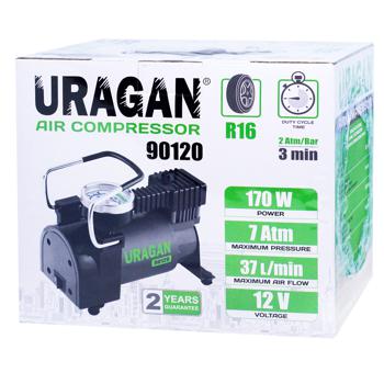 Компрессор Uragan 170W 7Atm 37l/min 12V автомобильный - купить, цены на Таврия В - фото 1