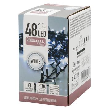 Гирлянда электрическая Koopman наружная холодный белый 3хАА 48 LED 4,1м