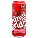 Напиток слабоалкогольный King's Bridge Джин и грейпфрут 7% 0,45л
