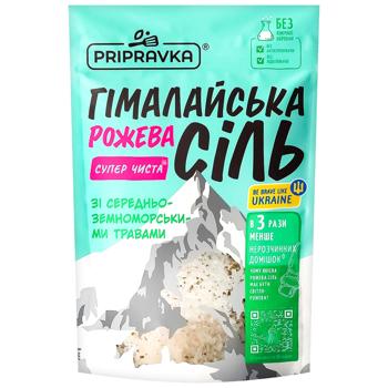 Сіль Pripravka гімалайська рожева зі середземноморськими травами 200г - купити, ціни на Чудо Маркет - фото 1