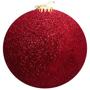 Red Plastic Christmas Tree Ball 20cm in assortment - buy, prices for METRO - photo 2