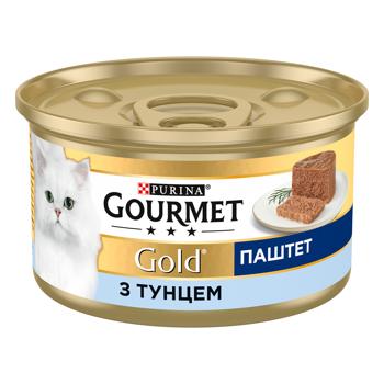 Корм вологий Gourmet Gold з тунцем для дорослих котів 85г - купити, ціни на MasterZoo - фото 1