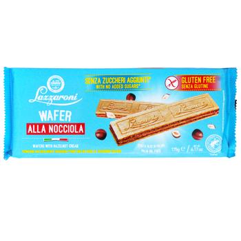 Вафли Lazzaroni Фундук без глютена и сахара 175г - купить, цены на КОСМОС - фото 1