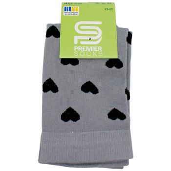 Premier Socks Small Hearts Teenage Knee Highs s.23-25 Light Grey - buy, prices for EKO Market - photo 1